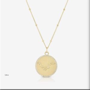 Ring Concierge Gold Zodiac Constellation Libra Necklace